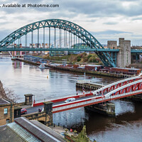 Buy canvas prints of Newcastle Quayside Bridges by David Pringle