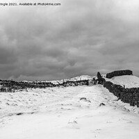 Buy canvas prints of Roman Wall In Winter by David Pringle