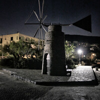 Buy canvas prints of Windmill in Crete by Lynn Bolt