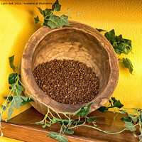 Buy canvas prints of Bowl of Coffee Beans by Lynn Bolt