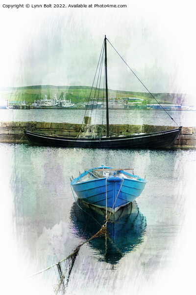 Traditional Boats Lerwick Shetland Picture Board by Lynn Bolt