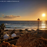 Buy canvas prints of Sunset Playa del Duque Tenerife by Lynn Bolt
