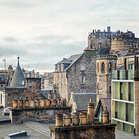 Buy canvas prints of Rooftops of Edinburgh by Lynn Bolt