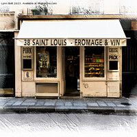 Buy canvas prints of Cheese and Wine Shop Paris by Lynn Bolt