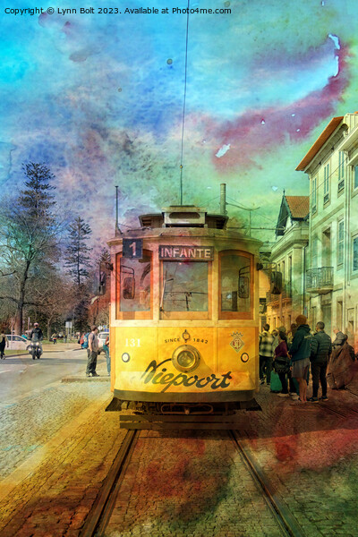 Infante Tram Porto Picture Board by Lynn Bolt