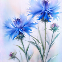Buy canvas prints of Cornflowers by Lynn Bolt