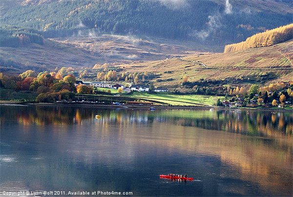 Canoeing on Loch Goil Picture Board by Lynn Bolt