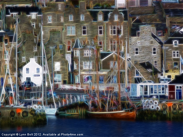 Lerwick Harbour Shetland Picture Board by Lynn Bolt