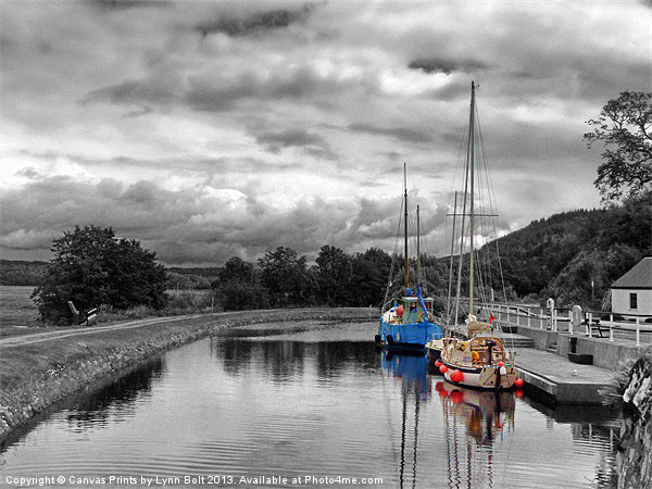The Crinan Canal Picture Board by Lynn Bolt