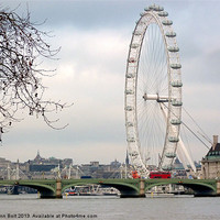 Buy canvas prints of London Eye by Lynn Bolt