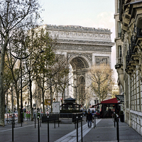 Buy canvas prints of The Arc de Triomphe Paris by Lynn Bolt