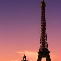 Buy canvas prints of Eiffel Tower at Sunset by Lynn Bolt