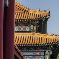 Buy canvas prints of  Chinese Roofs by Lynn Bolt