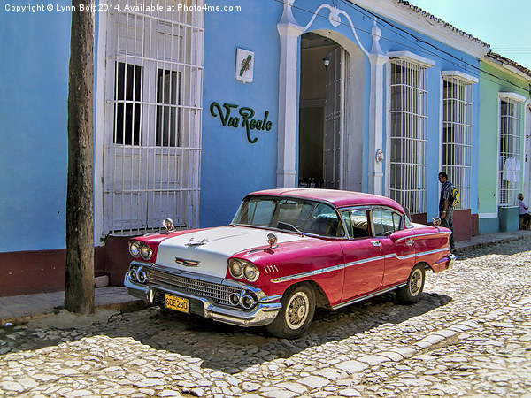  Classic American Car in Cuba Picture Board by Lynn Bolt