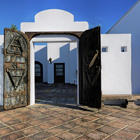 Buy canvas prints of  White Buildings of Lanzarote by Lynn Bolt