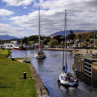 Buy canvas prints of  Caledonian Canal by Lynn Bolt