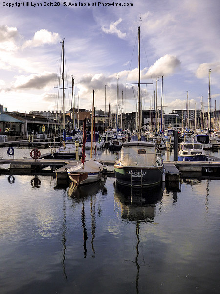  Sutton Harbour Marina Plymouth Picture Board by Lynn Bolt