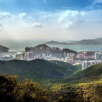 Buy canvas prints of Hong Kong from Victoria Peak by Lynn Bolt