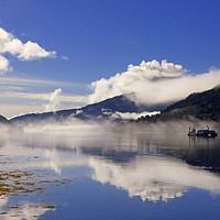 Buy canvas prints of Mist on the Loch by Lynn Bolt