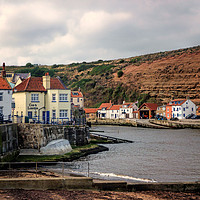 Buy canvas prints of Cod and Lobster Staithes by Lynn Bolt