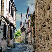 Buy canvas prints of Village Lane Brittany France by Lynn Bolt