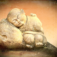 Buy canvas prints of Sleeping Buddha by Lynn Bolt
