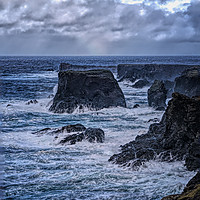 Buy canvas prints of Stormy Day in Shetland by Lynn Bolt