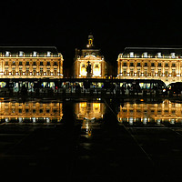 Buy canvas prints of Panorama Water Mirror Bordeaux by Lynn Bolt