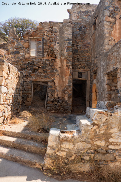 Ruins on Spinalonga Picture Board by Lynn Bolt