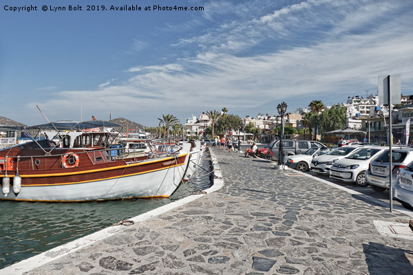 Elounda Crete Picture Board by Lynn Bolt