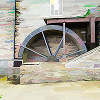 Buy canvas prints of The Water Wheel by Lynn Bolt