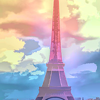 Buy canvas prints of Eiffel Tower Paris by Lynn Bolt