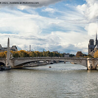 Buy canvas prints of The River Seine Paris by Lynn Bolt