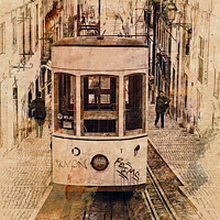Buy canvas prints of Lisbon Funicular by Lynn Bolt
