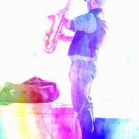 Buy canvas prints of The Saxophonist by Lynn Bolt