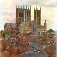 Buy canvas prints of Lincoln Rooftops by Lynn Bolt