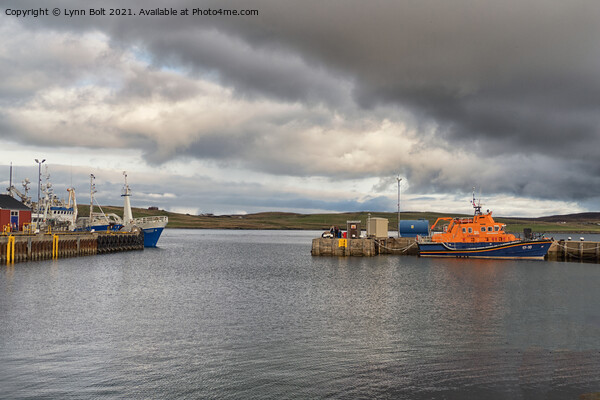 Lerwick Harbour Picture Board by Lynn Bolt