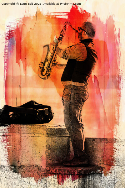 The Saxophonist Picture Board by Lynn Bolt