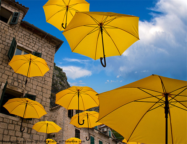 Umbrellas Picture Board by alan bain