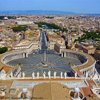 Buy canvas prints of Rome, St. Peters Square by alan bain