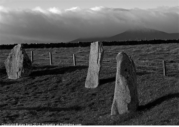 Standing stones Bennachie Picture Board by alan bain