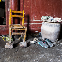 Buy canvas prints of Chinese chair by alan bain