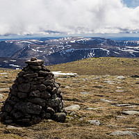 Buy canvas prints of Cairengoram cairn by alan bain