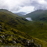 Buy canvas prints of Loch An Dubh Lochain, Knoydart by alan bain