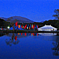 Buy canvas prints of Festival Reflections by Simone Williams