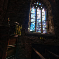 Buy canvas prints of All Staints window. by Nathan Wright