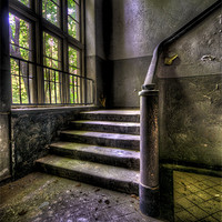 Buy canvas prints of Urbex stairs by Nathan Wright