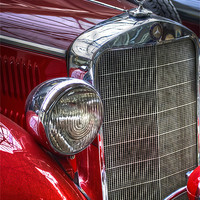Buy canvas prints of Red Merc oldtimer by Nathan Wright