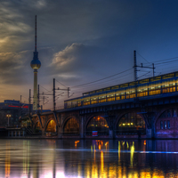 Buy canvas prints of Berlin night and day by Nathan Wright