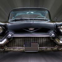 Buy canvas prints of Black Caddy. by Nathan Wright